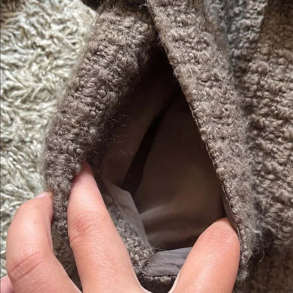 Calvin Klein Women's Textured Brown Pea Coat Winter  Autumn Formal Fashion - Picture 8 of 9